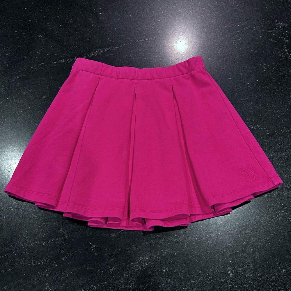 NWOT Monrow 90’s‎ Classic Pleated French Terry Tennis Skirt Pink Y2K Small